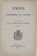 STATUTS DE L ACADEMIE DE CUISINE 1883 - Non Classés