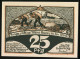 Notgeld Boizenburg 1922, 25 Pfennig, Ortspartie, Hafenarbeiter Schleppen Säcke  - Lokale Ausgaben