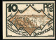 Notgeld Boizenburg 1922, 10 Pfennig, Blick Auf Den Ort Von Den Elbbergen Um 1850  - [11] Local Banknote Issues