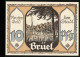 Notgeld Brüel 1922, 10 Pfennig, Ortspartie, Gänsehirtin  - [11] Local Banknote Issues
