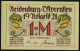 Notgeld Neidenburg /Ostpreussen 1921, 1 Mark, Füllhörner, Marktbild Im Zeichen Des Wiederaufbaus (Konsumverein)  - Lokale Ausgaben