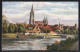 Künstler-AK Vinzenz Marschall: Ulm An Der Donau, Blick über Den Fluss Zum Dom  - Other & Unclassified