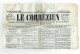 19 CORREZE Journal Le Corréziren Du 10/07/1869 Timbre Bleu 2 C (Fiscal 3c Port Postal 2c) Belle Pièce Journal Complet - Zeitungsmarken (Streifbänder)