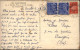 1914  C P   T P  Mercure 2 X 10c Bleu + Petain 1f Rouge  Envoyée à BOURGOUIN - Brieven En Documenten