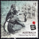 AUSTRALIA 2018 $1 Multicoloured, Centenary Of WWI: 1918 - Honoring The Fallen-Laying Of Flowers Used - Gebraucht