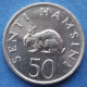 TANZANIA - 50 Senti 1989 "Rabit" KM# 26 Independent (1961) - Edelweiss Coins - Tanzania