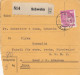 BiZone Paketkarte 1948: Schwelm Nach Haar B. München - Cartas & Documentos