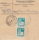 BiZone Paketkarte 1948: Sailauf über Aschaffenburg Nach Haar, Durch Eilboten - Briefe U. Dokumente