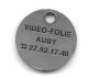 Jeton De Caddie  Occasion  Utilisé, Ville, VIDEO  FOLIE  Verso  VIDEO - FOLIE  AUBY  ( 59 ) - Trolley Token/Shopping Trolley Chip