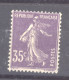 France  :  Yv  136  *     ,    N2 - 1906-38 Sower - Cameo