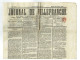 69 RHONE Journal De Villefranche Du 20/02/1872 2 C Empire N° 26 Obl Typo Journal Complet SUP - Zeitungsmarken (Streifbänder)