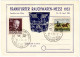 Frankfurter Rauchwaren Messe 1953 Postcard With Ocasional Seals Frankfurt Tobacco Fair 20.4.53 & 2 Stamps - Cartes Postales Privées - Oblitérées