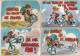 Illustrateur Signé Matem Lot De 4 Cartes Humoristiques Sur La Cyclisme - Cycling