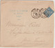 SAGE UTILISATION EN TUNISIE ! - 1886 - ENVELOPPE RESIDENCE GENERALE De TUNIS => CRETEVILLE - 1876-1898 Sage (Type II)