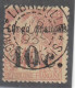 CONGO - N°6 Obl (1891-92) 10c Sur 40c Rouge Orange - Signé Calves - Gebruikt