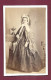 140524 - PHOTO ANCIENNE CDV TOUZERT DIT GUSTAVE Jeune ORLEANS - Femme Coiffe Ombrelle Chapeau Robe Brodée Fleur - Anciennes (Av. 1900)