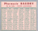 Clisson * Petit Calendrier 1955 Publicitaire * Pharmacie BAUDRY Rue Des Halles * Calendar - Clisson