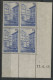 MONACO N° 276 Bloc De 4 Neuf ** (MNH) Avec Coin Daté Du 17/4/46. Voir Description - Unused Stamps