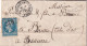 LETTRE. 7 AVR 64. N° 22. BOHAIN EN VERMANDOIS. AISNE. GC 510 . ORIGINE RURALE OR = MONTIGNY - 1849-1876: Klassieke Periode