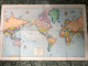World Maps Old-rand Msnally Cosmopolitan Worlo Before 1975-1 Pcs - Topographische Kaarten