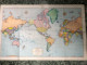 World Maps Old-rand Msnally Cosmopolitan Worlo Before 1975-1 Pcs - Topographische Karten