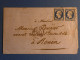 DN0  FRANCE    LETTRERR 1856 PETIT BUREAU DIEPPE A ROUEN +PAIRE DE N°14 FONCé  + AFF. INTERESSANT+++ - 1849-1876: Période Classique