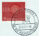 Official Special Card 75 Years Of Deep Sea Fishing Bremerhaven Stamp 20 EUROPA CEPT Special Seal June 25, 1961 - Cartes Postales - Oblitérées