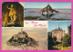 294150 / France - Mont-Saint-Michel Vue Aerienne PC 1971 USED - 0.50+0.50 Fr. Marianne De Béquet Flamme LA MERVEILLE / D - 1971-1976 Marianne Van Béquet