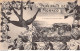 MONACO - Souvenir De La Principauté De Monaco (vue Générale) - Hirondelle Et Fleurs Cpa 1918 ( ͡♥ ͜ʖ ͡♥) ♥ - Panoramische Zichten, Meerdere Zichten