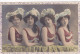 Group Of 4 And 8 Sexy Girls Hand Colored  Walery Decolleté French Cancan ? 2 Cards - Cabarets