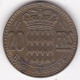 Monaco 20 Francs 1950 Rainier III , En Cupro Aluminium - 1949-1956 Franchi Antichi