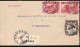 BELGIAN CONGO INTERNE LETTRE RECOMMANDEE DE SAKANIA 09.07.45 VERS E/VILLE - Covers & Documents