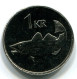 1 KRONA 1999 ICELAND UNC Fish Coin #W11073.U.A - Islandia