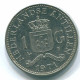 1 GULDEN 1971 ANTILLES NÉERLANDAISES Nickel Colonial Pièce #S11983.F.A - Antilles Néerlandaises