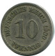 10 PFENNIG 1900 A GERMANY Coin #DB257.U.A - 10 Pfennig