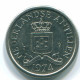 10 CENTS 1974 ANTILLES NÉERLANDAISES Nickel Colonial Pièce #S13519.F.A - Niederländische Antillen