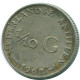 1/10 GULDEN 1962 NIEDERLÄNDISCHE ANTILLEN SILBER Koloniale Münze #NL12424.3.D.A - Antilles Néerlandaises