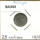 25 CENTIMES 1975 Französisch Text BELGIEN BELGIUM Münze #BA344.D.A - 25 Cent
