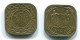 5 CENTS 1972 SURINAME Netherlands Nickel-Brass Colonial Coin #S12977.U.A - Surinam 1975 - ...