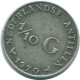 1/10 GULDEN 1970 NIEDERLÄNDISCHE ANTILLEN SILBER Koloniale Münze #NL13081.3.D.A - Niederländische Antillen
