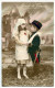 CPA Patriotique Ecrite En 1915 * COEUR De FRANÇAISE Couple Enfants Petite Fille Infirmière Croix Rouge Et Garçon Soldat - Patriotiques