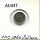 10 CENT 1960 NEERLANDÉS NETHERLANDS Moneda #AU337.E.A - 1948-1980 : Juliana