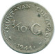 1/10 GULDEN 1944 CURACAO NEERLANDÉS NETHERLANDS PLATA #NL11742.3.E.A - Curaçao