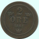 2 ORE 1888 SWEDEN Coin #AC907.2.U.A - Suède