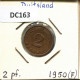 2 PFENNIG 1950 F BRD ALLEMAGNE Pièce GERMANY #DC163.F.A - 2 Pfennig