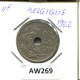 25 CENTIMES 1922 FRENCH Text BÉLGICA BELGIUM Moneda #AW269.E.A - 25 Centimes