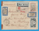 LETTRE RECOMMANDEE PAR AVION DE 1934 - MAINTIRANO (MADAGASCAR) POUR STRASBOURG (FRANCE) - Lettres & Documents