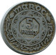 5 FRANCS 1950 MOROCCO Münze #AR023.D.A - Marokko