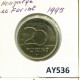 20 FORINT 1995 HONGRIE HUNGARY Pièce #AY536.F.A - Hongarije