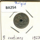 5 CENTIMES 1923 DUTCH Text BELGIQUE BELGIUM Pièce #BA254.F.A - 5 Cents